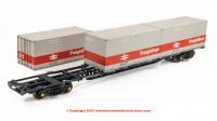 38-626A Bachmann BR FFA Inner Flat BR Blue with 3 x Type L Freightliner Containers